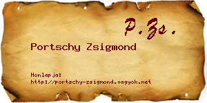 Portschy Zsigmond névjegykártya