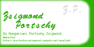 zsigmond portschy business card